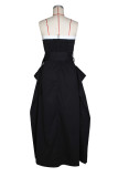 Single-breasted Wrap Chest Belt Maxi Dress ZSD-0760