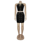 Sexy Tube Top And Mini Skirt 2 Piece Set BY-7477