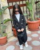Kids Girls Stripe Blazer Two Piece Pants Set GYAY-8134