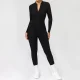 Long Sleeve Zipper Tight Backless Jumpsuit GQSA-25633