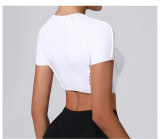 Yoga Short-Sleeve Fitted Top GQSA-0673