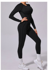 Long Sleeve Solid Color Sport Jumpsuit GQSA-10122