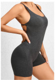 Solid Color Backless Yoga Sport Romper GQSA-71013
