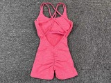 Solid Color Backless Yoga Sport Romper GQSA-71013