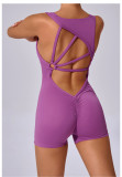 Sleeveless Solid Color Yoga Sport Romper GQSA-42016