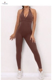 Backless Tie Up Sport Yoga Jumpsuit GQSA-2281