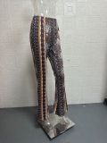 Plus Size Bohemian Slim Flared Printed Pants GWTC-W0730
