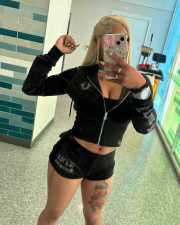 Letter Hot Drill Long Sleeve Two Piece Shorts Set GFCF-1388