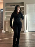 Sport Tight Long Sleeve Two Piece Pants Set GWTC-W0792