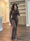 Sport Tight Long Sleeve Two Piece Pants Set GWTC-W0792