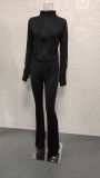 Sport Tight Long Sleeve Two Piece Pants Set GWTC-W0792