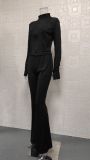 Sport Tight Long Sleeve Two Piece Pants Set GWTC-W0792