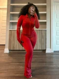 Sport Tight Long Sleeve Two Piece Pants Set GWTC-W0792