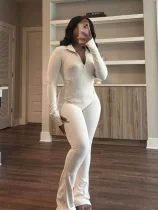Sport Tight Long Sleeve Two Piece Pants Set GWTC-W0792