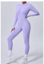 Long Sleeve Zipper Yoga Tight Jumpsuit GQSA-5025
