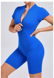 Zipper Short Sleeve Sport Romper GQSA-80150
