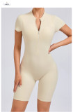 Zipper Short Sleeve Sport Romper GQSA-80150