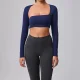 Long Sleeve Shawl Yoga T-shirt GQSA-93601