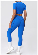 Short Sleeve Sport Yoga Two Piece Shorts Set GQSA-4510/87652