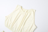 Sexy Round Neck Sleeveless Solid Color Maxi Dress XEF-K25D77740