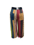 Print Multicolor Loose Wide Leg Pants GSXK-SK250301
