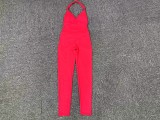Backless Solid Color Tight Sport Jumpsuit GQSA-9150