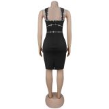 Hot Drill Sleeveless Midi Dress BY-7493