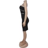 Hot Drill Sleeveless Midi Dress BY-7493