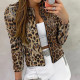 Leopard Print Sequin Long Sleeve Coats GFRT-51944TBD