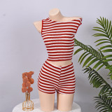 Stripe Color Block Sleeveless Tank Tops GFRT-42187SBG