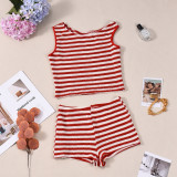 Stripe Color Block Sleeveless Tank Tops GFRT-42187SBG