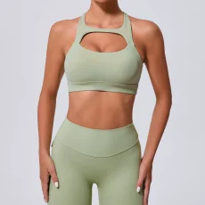 Hollow Out Tight Solid Sport Tank Tops GQSA-59520