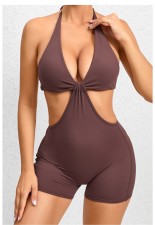 Sexy Halterneck Hollow Out Romper GQSA-VC12