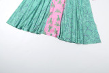 Mesh Print Long Sleeve Maxi Dress GYME-K25D76941