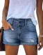 Washed High Waist Denim Shorts GSMF-DT9112