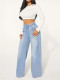 Drawstring Loose Wide Leg Jeans GSMF-JQ2402