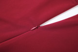 Long Sleeve Solid Color Split Maxi Dress GZJQ-K25D80722