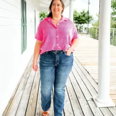 Plus Size Fashion Washed Jeans GSMF-GS8001#