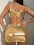 Sexy Sequin Tight One Piece Swimsuit+Skirt Suit DYSC-DY23A562YYB040413
