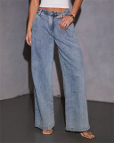 Retro Fashion Loose Wide Leg Jeans GSMF-ZC9112