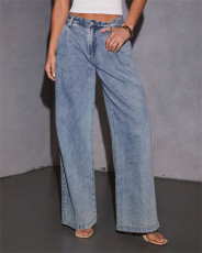 Retro Fashion Loose Wide Leg Jeans GSMF-ZC9112
