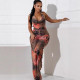 Leopard Print Sleeveless Jumpsuit SHD-9558
