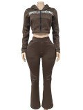 Letter Print Long Sleeve Pants 2 Piece Set GFCF-1400