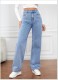 Casual High Waist Straight Jeans GSMF-ZZP2633#