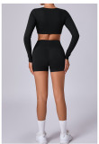 Long Sleeve Solid Color Sport Tops GQSA-90206