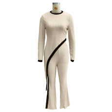 Plus Size Long Sleeve Irregular Tops Loose Pant Suit YZCF-LN1413