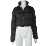 Solid Color Long Sleeve Warm Bread Coat GSZM-A20504T