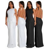 SleevelessBackless Split Maxi Dress DDF-88243