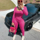 Long Sleeve Solid Color Two Piece Pants Set YD-YM009-D1