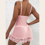 Sheer Lace Temptation Strapless Nightdress Set GJZY-2459
